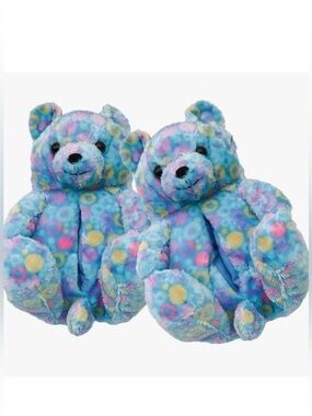 Teddy Bear Plush Slippers Cozy Shoes Women’s Medium (US 6–9) Cute Idea Unisex